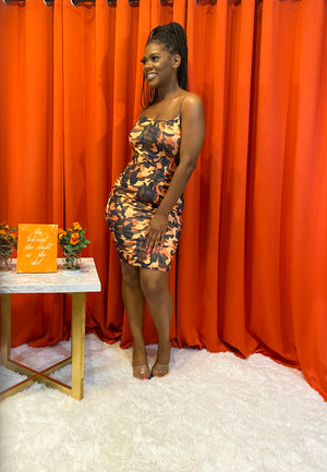 Orange Camo Dress Fashionated By K. Nicole Orange Camo Dress Fashionated By K. Nicole